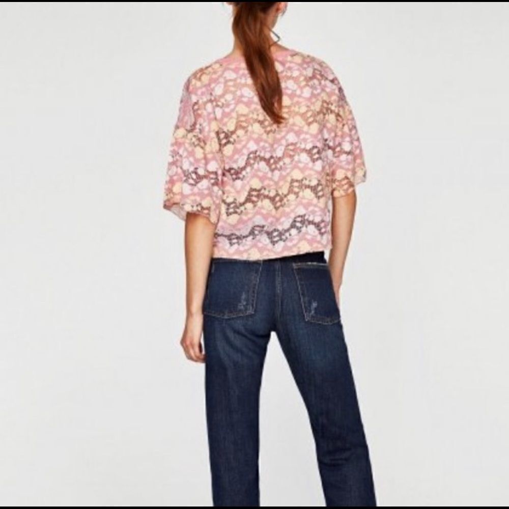 ZARA lace top sz M - Picture 7 of 7